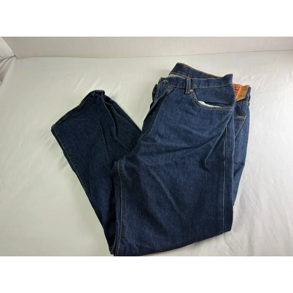 Levi's Waterless men's dark wash blue jeans 501 button fly 5 pocket 38x30